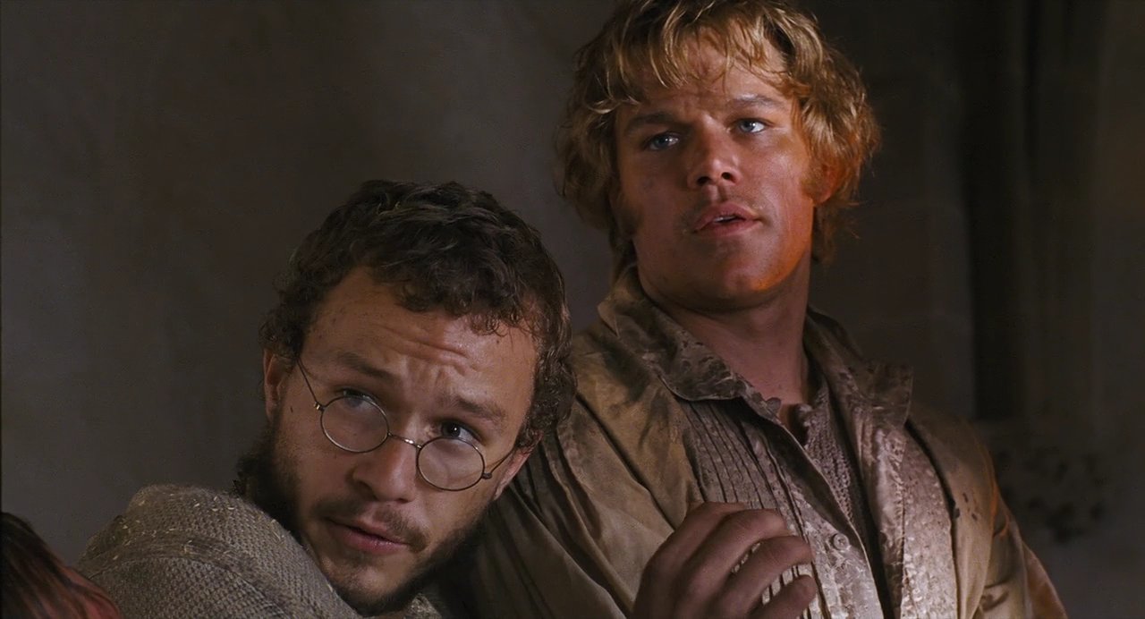 Matt Damon as Will and Health Ledger as Jacob The Brothers Grimm picture image