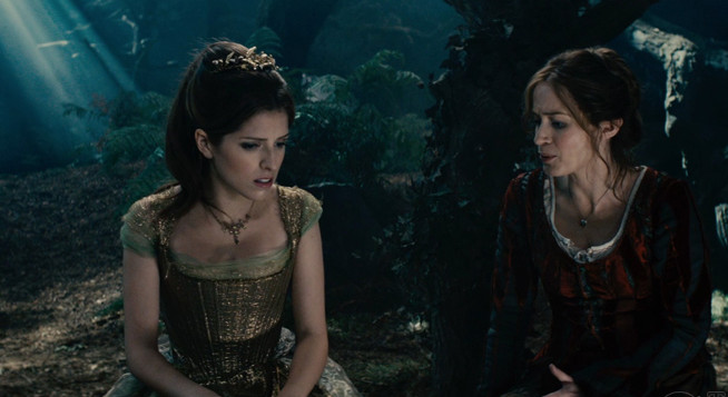 Anna Kendrick as Cinderella and Emily Blunt as The Baker's Wife Into the Woods Picture image