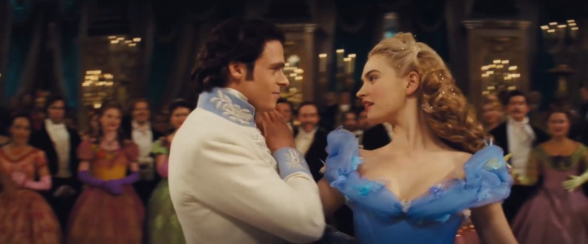 Lily James as Ella and Richard Madden as Prince Kit Cinderella 2015 picture image
