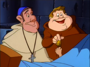 The Archdeacon and Brother Labas with Baby Quasimodo The Secret of the Hunchback picture image