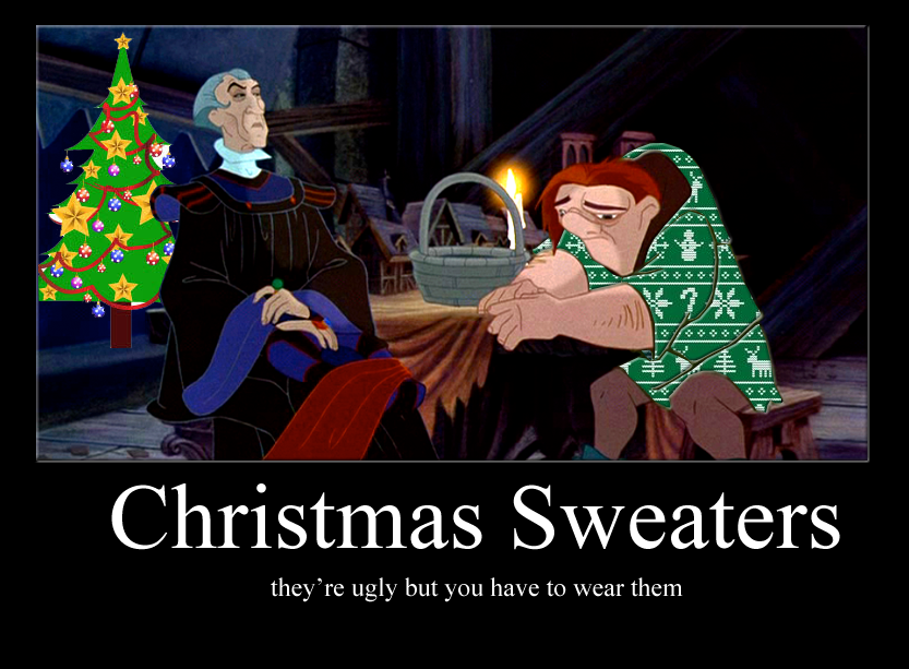 Frollo gave Quasimodo an ugly Christmas Sweater christmas 2015 picture image