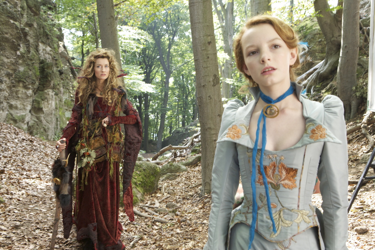 Dakota Blue Richards as Maria Merryweather & Natascha McElhone as Loveday de Noir The Secret of Moonacre picture image