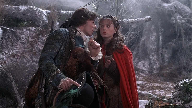 Sarah Patterson as Rosaleen and Micha Bergese as Huntsman In the Company of Wolves