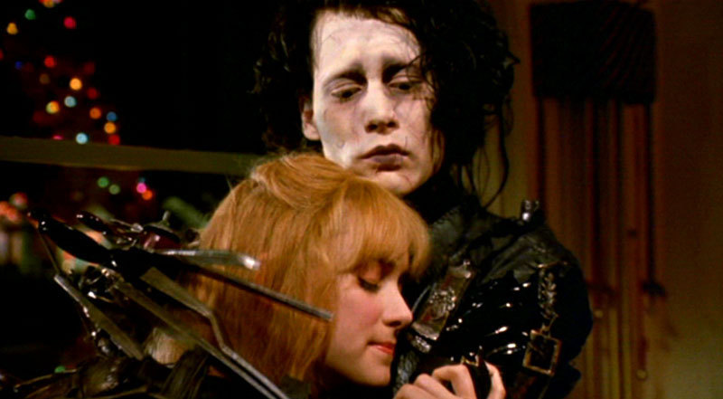 Johnny Depp as Edward Scissorhands & Winona Ryder as Kim Boggs Edward Scissorhands picture image