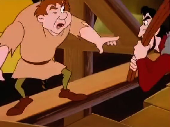 Quasimodo fighting Frollo Other Burbank Hunchback of Notre Dame picture image