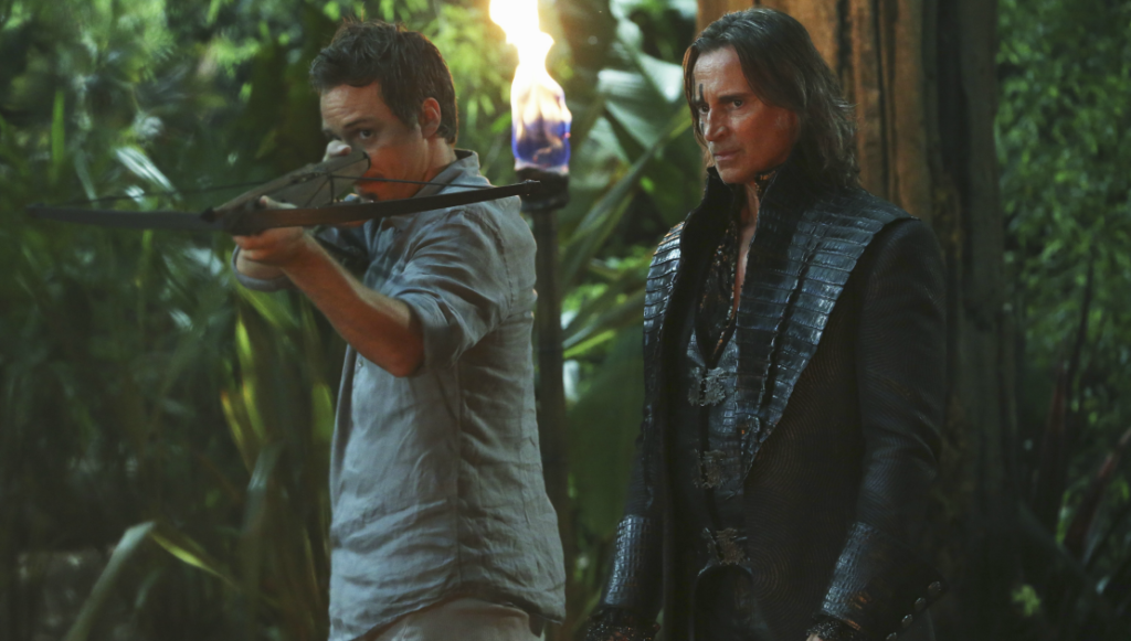 Michael Raymond-James as Neal & Robert Carlyle as Rumplestiltskin ABCs Once Upon a Time Season 3 Episode 04 Nasty Habits Picture image