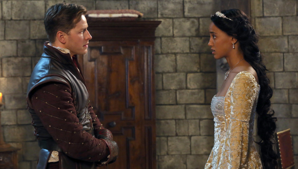 Josh Dallas as Princes Charming (David) & Alexandra Metz as Rapunzel ABCs Once Upon a Time The Tower picture image