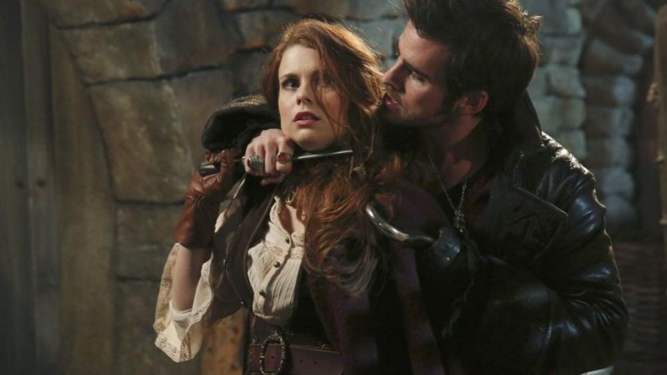 Colin O'Donoghue as Captain Hook & Joanna Garcia Swisher as Ariel ABCs Once Upon a Time The Jolly Roger picture image