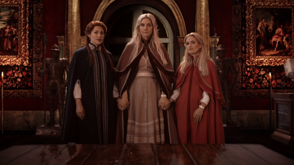 Pascale Hutton as Gerda, Elizabeth Mitchell as Ingrid & Sally Pressman as Helga ABC Once Upon a Time The Snow Queen picture image