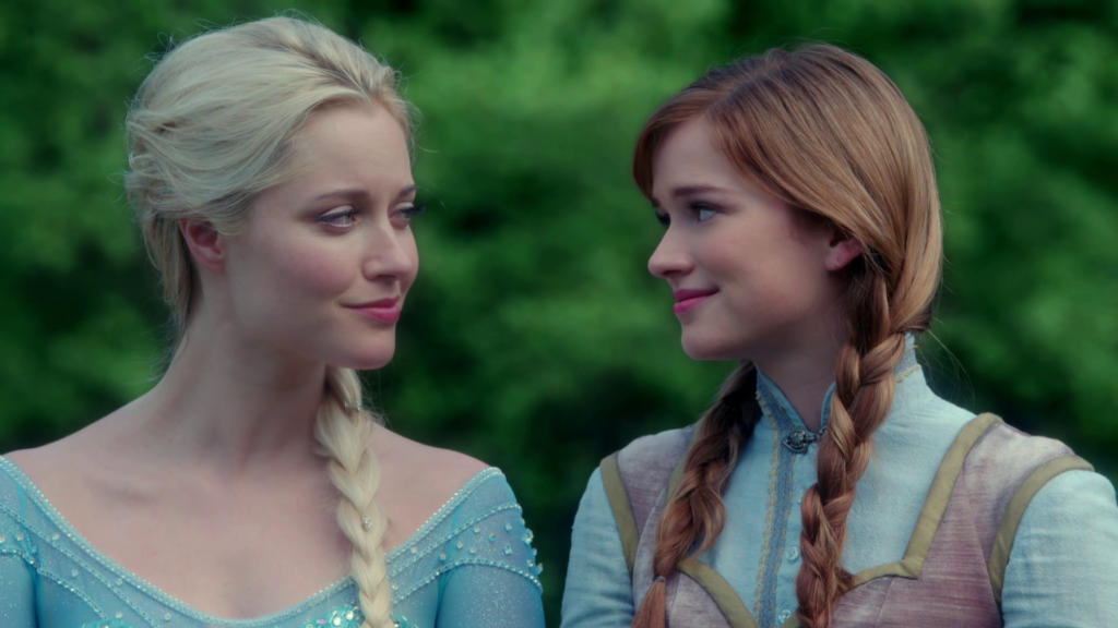 Georgina Haig as Elsa & Elizabeth Lail as Anna ABC's Once Upon a Time Tale of Two Sisters picture image