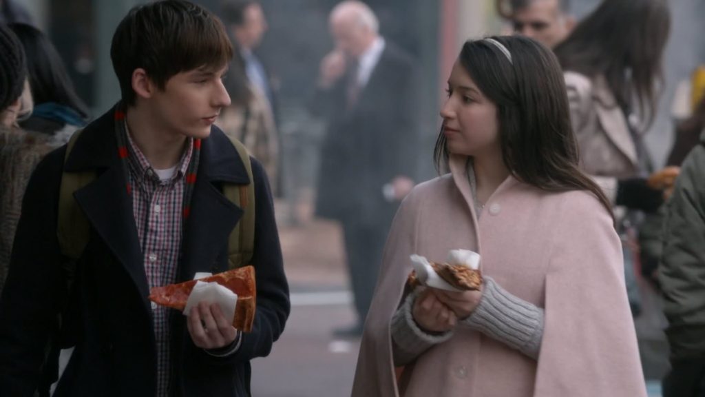 Jared S. Gilmore as Henry & Olivia Steele Falconer as Violet Once Upon a Time Season 5 Episode 22 Only You review picture image