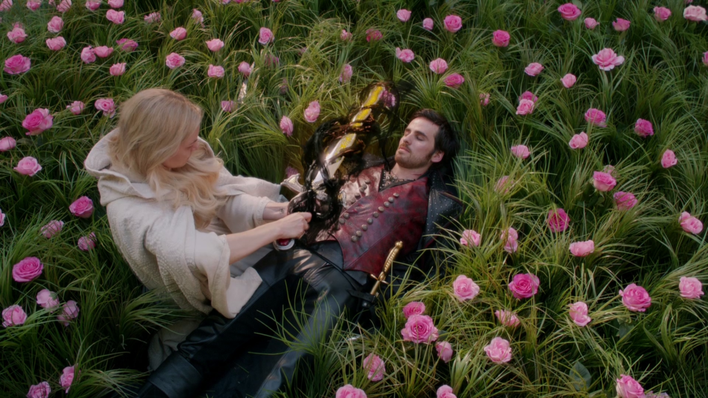 Jennifer Morrison as Emma Swan & Colin O'Donoghue as Captain Hook Once Upon a Time Season 5 Episode 8 Birth review picture image