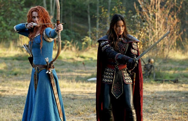 Amy Manson as Merida & Jamie Chung as Mulan Once Upon a Time Season 5 Episode 9 The Bear King review picture image