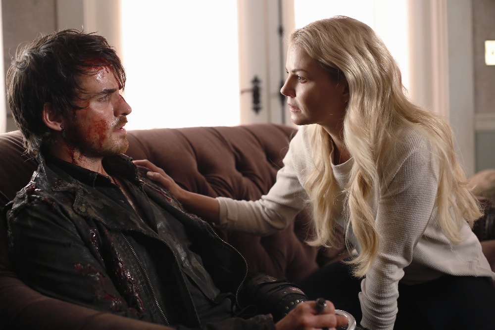 Jennifer Morrison as Emma Swan & Colin O'Donoghue as Captain Hook Once Upon a Time Season 5 Episode 15 The Brothers Jones review picture image