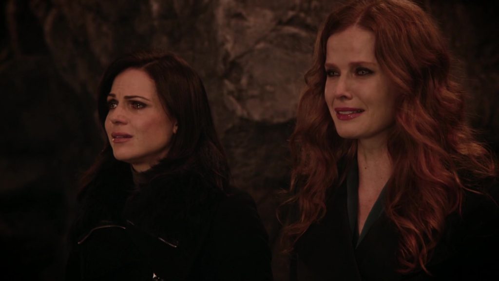 Lana Parrilla as Regina & Rebecca Mader as Zelena Once Upon a Time Season 5 Episode 19 Sisters review picture image