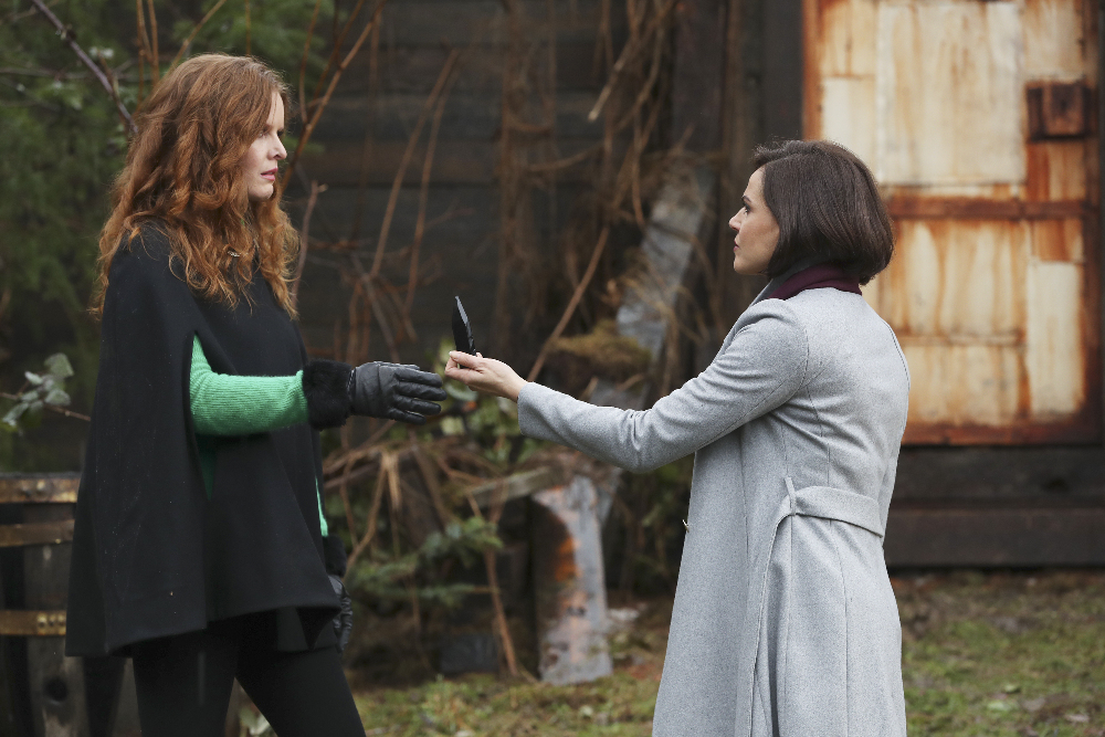 Lana Parrilla as Regina & Rebecca Mader as Zelena Once Upon a Time Season 6 Episode 17 Where Blue Bird Fly picture image