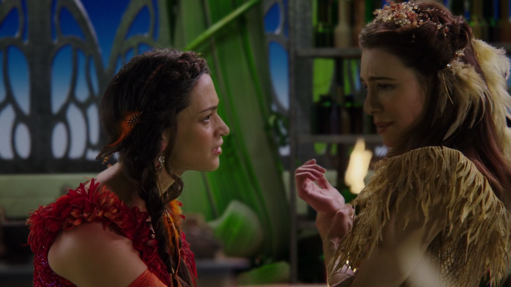 Jaime Murray as Fiona (The Black Fairy) & Sara Tomko as Tiger Lily Once Upon a Time Season 6 Episode 19 The Black Fairy picture image