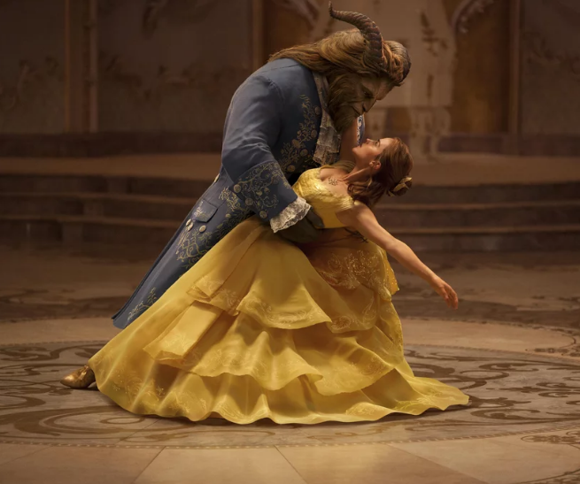 Emma Watson as Belle and Dan Stevens as The Beast 2017 Beauty and the Beast picture image