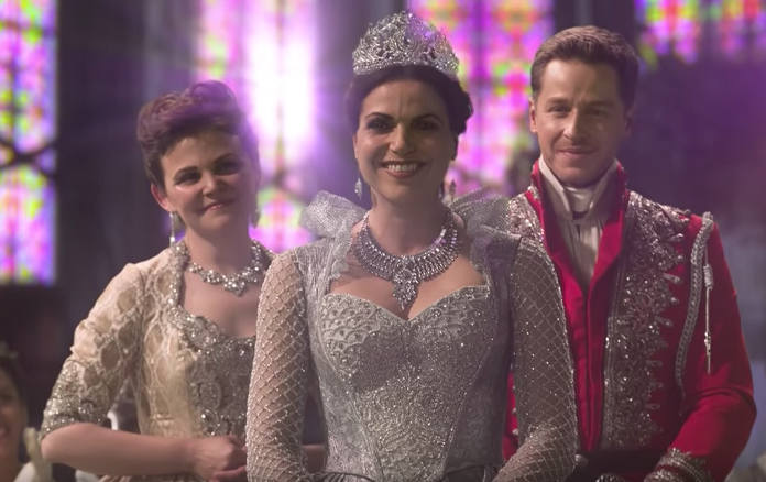 Lana Parrilla as Regina, Ginnifer Goodwin as Snow White & Josh Dallas as Charming Once Upon a Time Season 7 Episode 22 Series Finale Leaving Storybrooke picture image