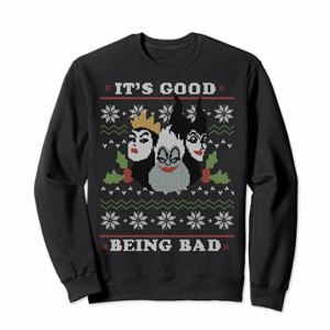 Disney Villains Good Bad Ugly Christmas Sweater picture image