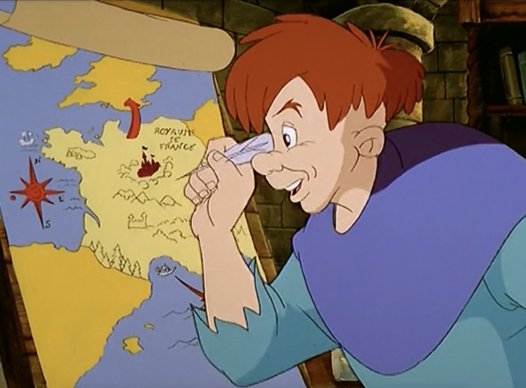 Quasimodo drawing a Map, The Magical Adventures of Quasimodo, Episode 13