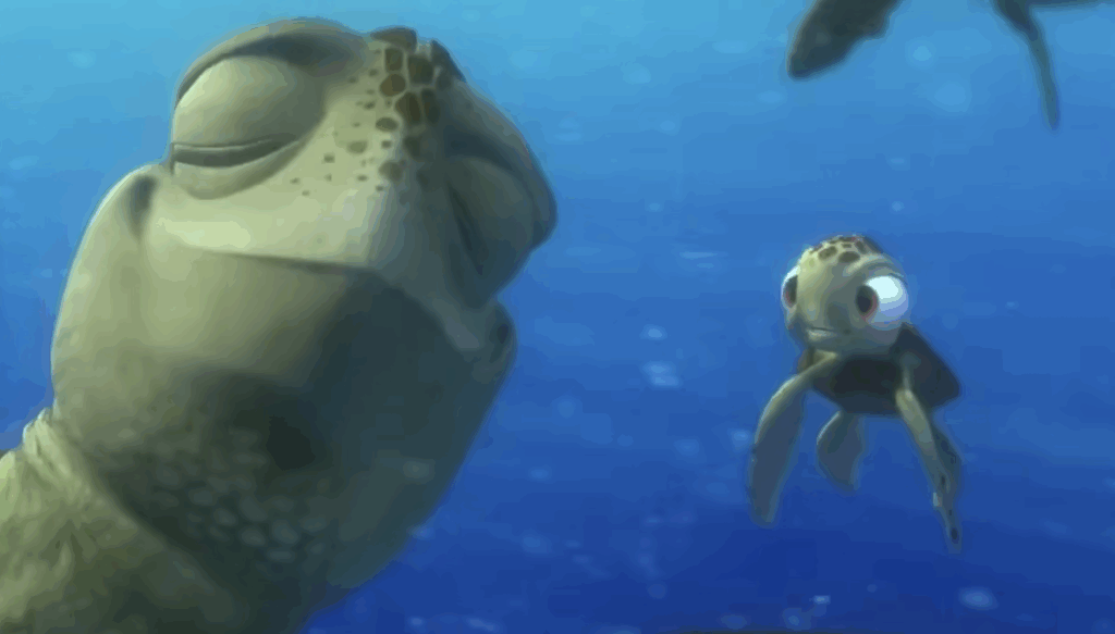 Crush and Squirt, Sea Turtles from Pixar's Finding Nemo (2003)
