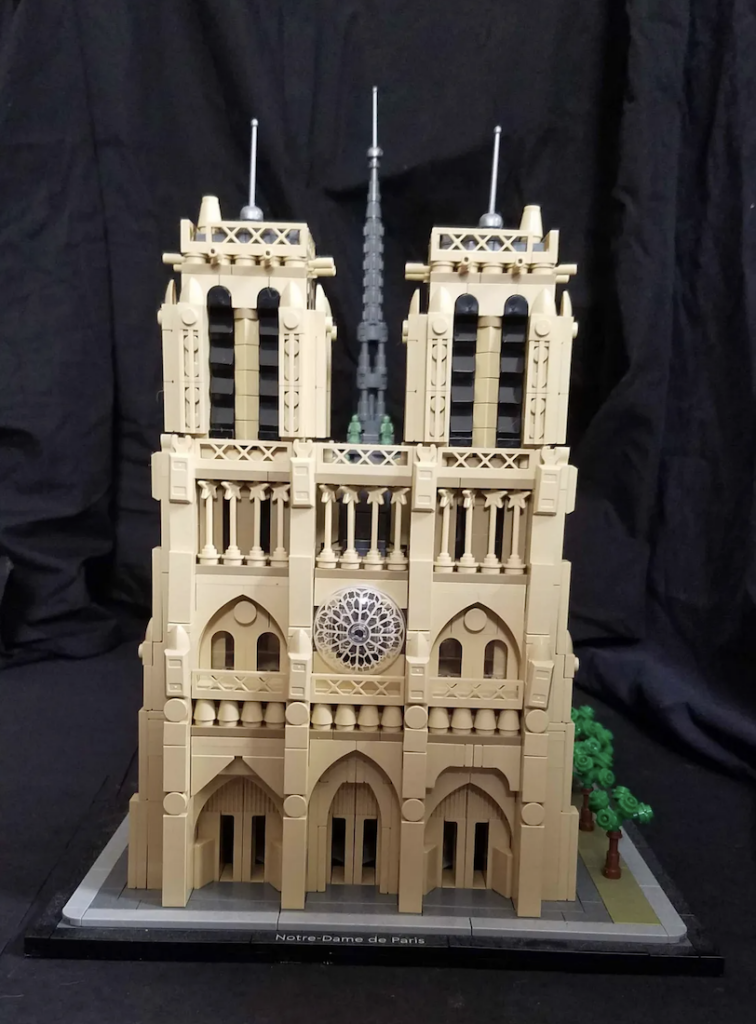 My very own Lego Notre Dame de Paris set built Front View