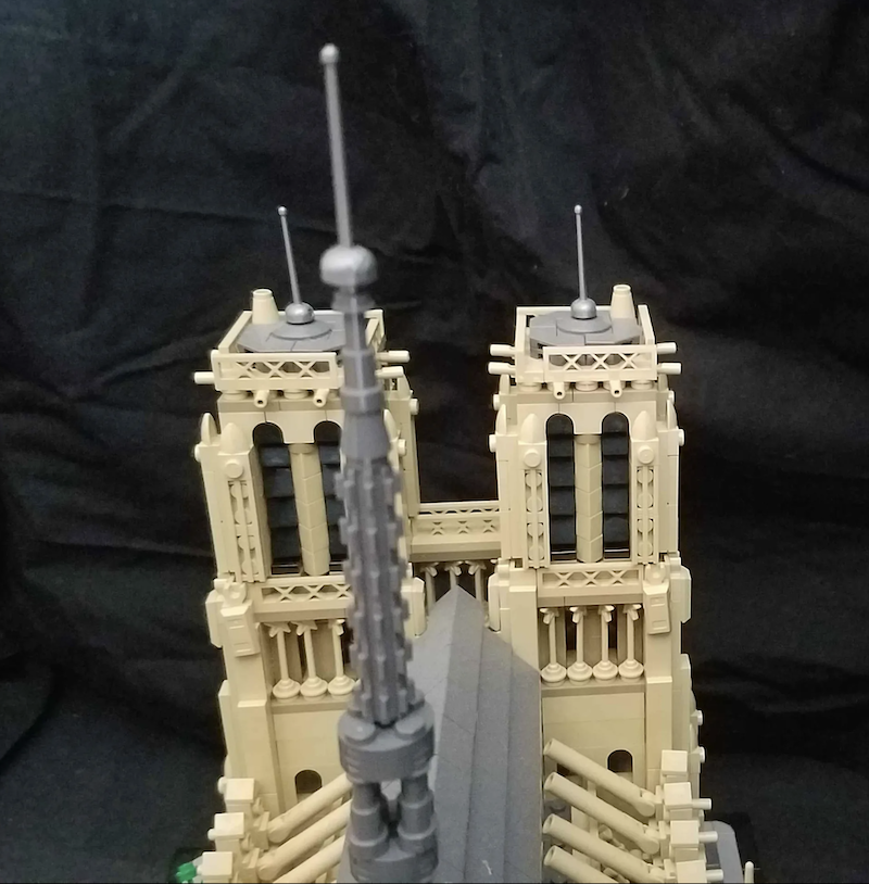 My very own Lego Notre Dame de Paris set built the Towers and the Spire