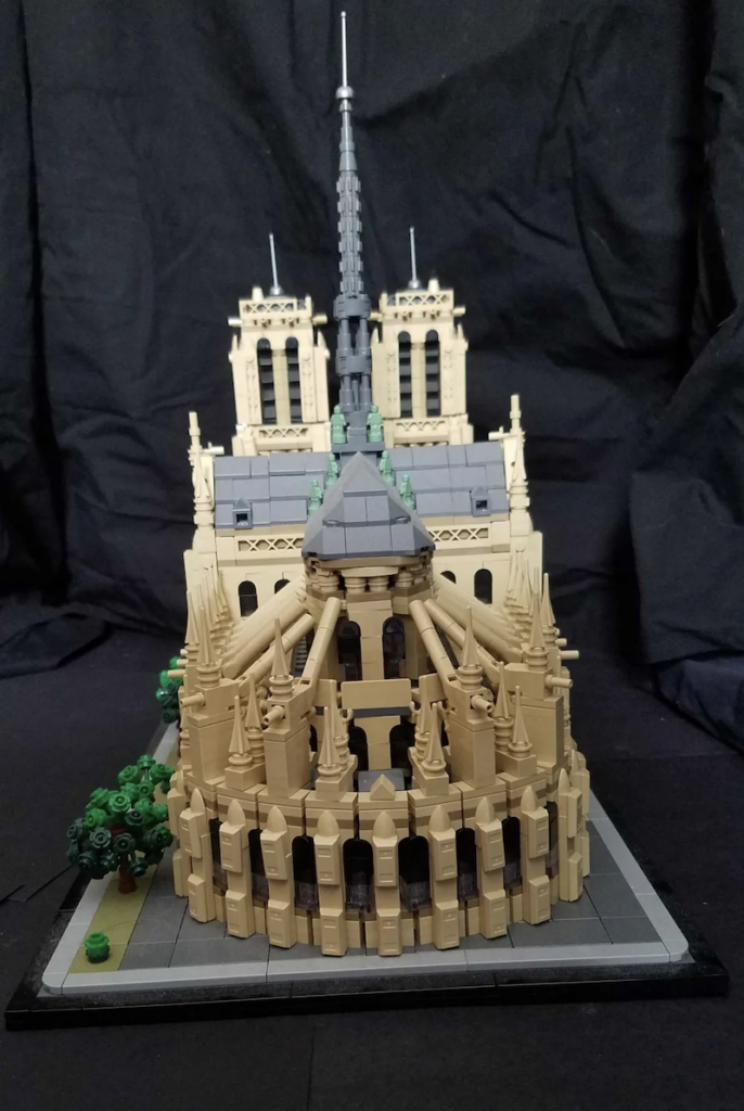 My very own Lego Notre Dame de Paris set built Back View