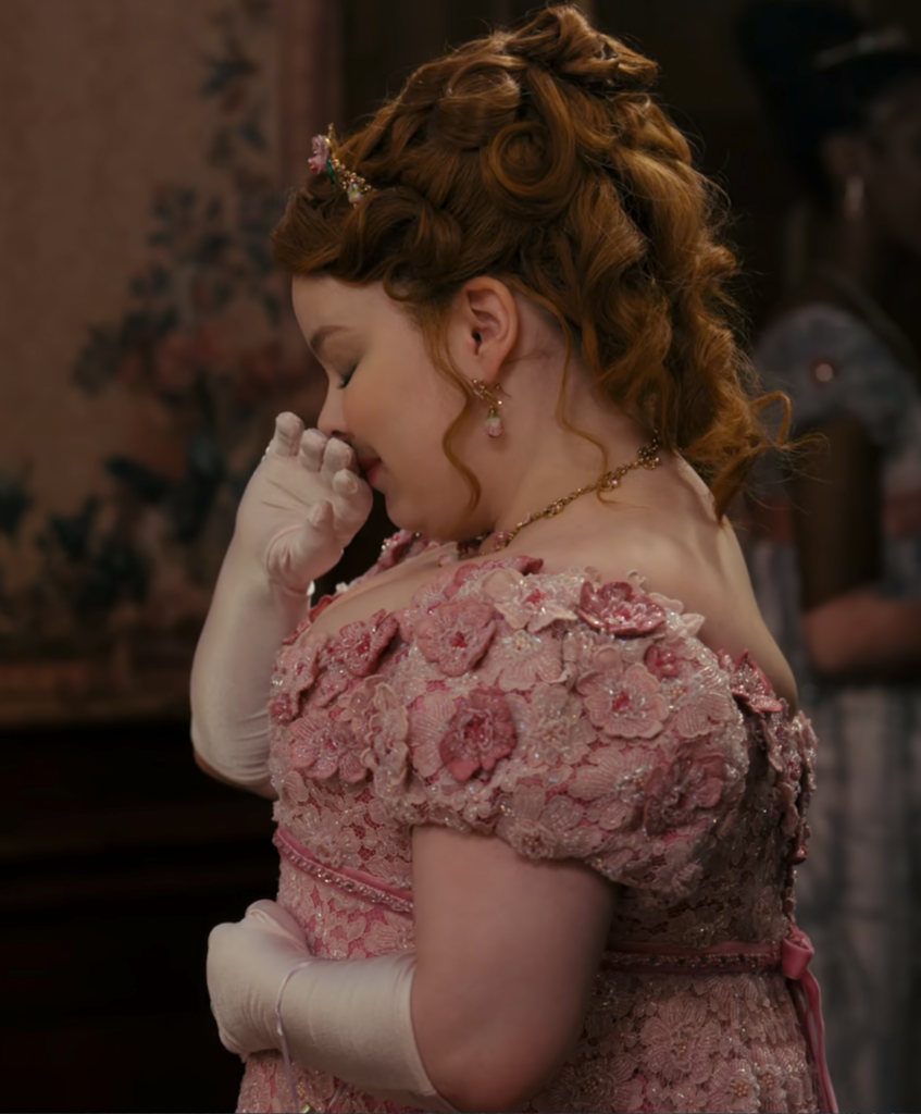 Nicola Coughlan as Penelope Featherington, Season 2 "Bridgerton" (2020-2022), Best Costumes, Gowns, Dresses, and Outfits