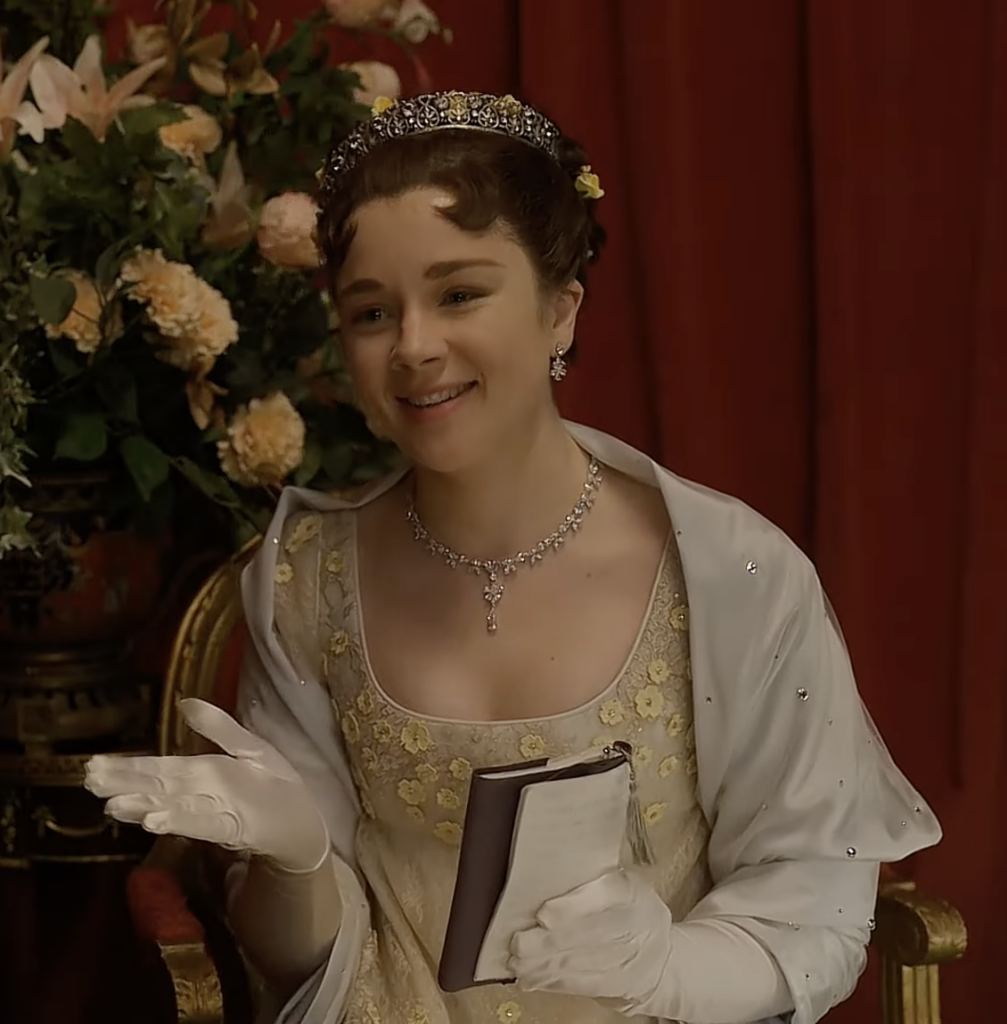 Claudia Jessie as Eloise Bridgerton, Season 1 Bridgerton (2020), Best Costumes, Gowns, Dresses, and Outfits