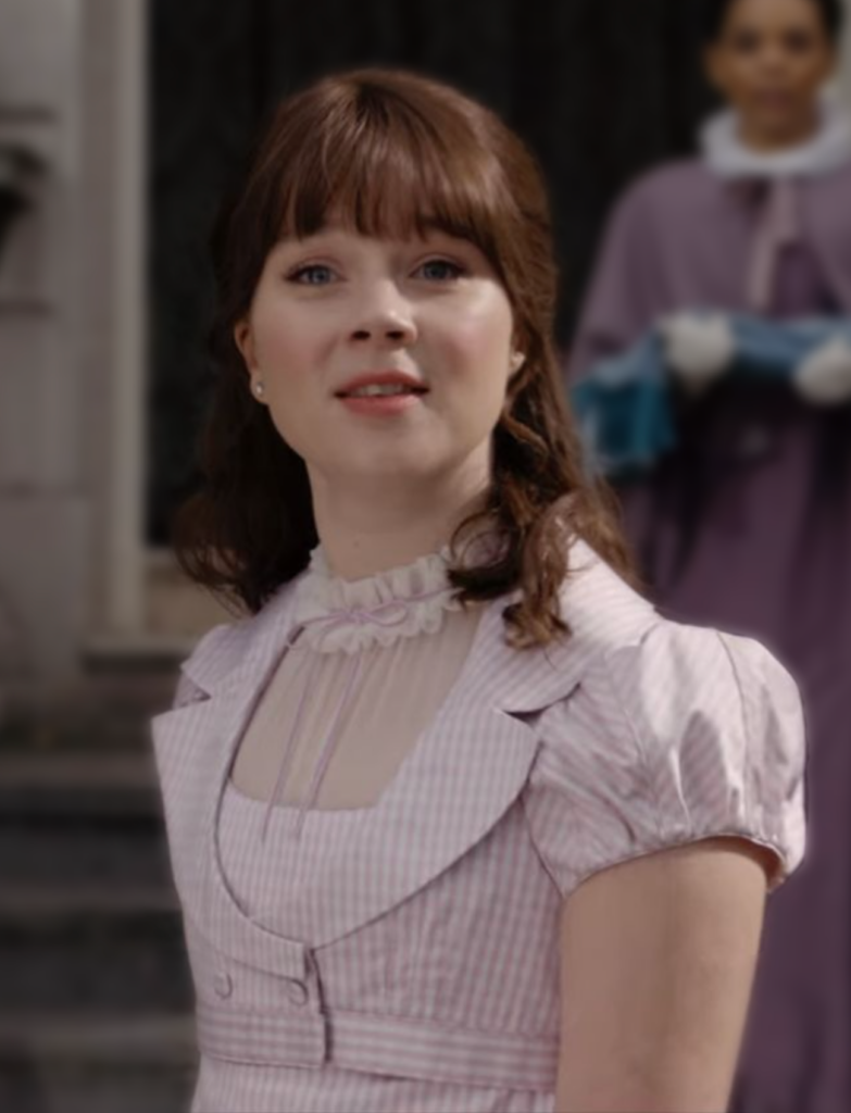 Claudia Jessie as Eloise Bridgerton, Season 2 Bridgerton (2020-2022), Best Costumes, Gowns, Dresses, and Outfits