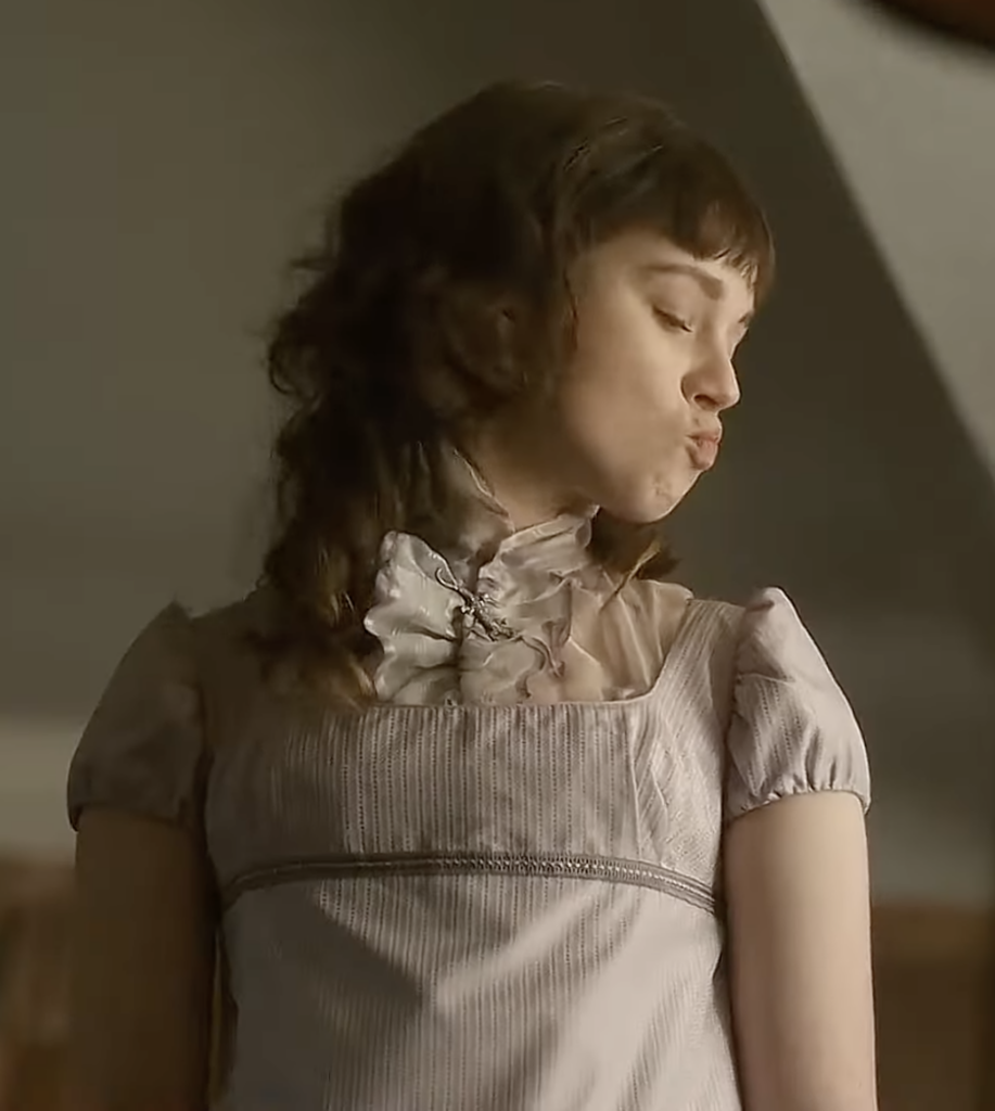 Eloise's Purple Dress with Lizard Brooch, "Bridgerton," Season 1 Gowns, Dresses, and Outfits