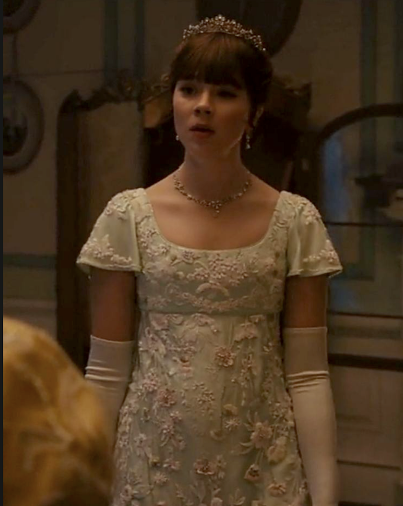 Claudia Jessie as Eloise Bridgerton, Season 2 Bridgerton (2020-2022), Best Costumes, Gowns, Dresses, and Outfits, Featherington Ball Gown