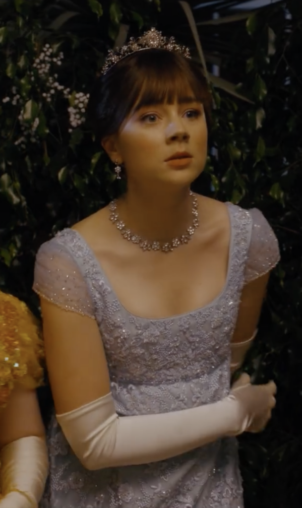 Claudia Jessie as Eloise Bridgerton, Season 2 Bridgerton (2020-2022), Best Costumes, Gowns, Dresses, and Outfits, Danbury Ball Gown