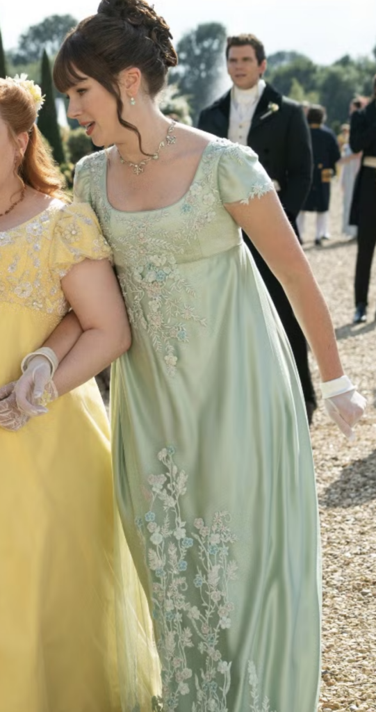 Claudia Jessie as Eloise Bridgerton, Season 2 Bridgerton (2020-2022), Best Costumes, Gowns, Dresses, and Outfits, Wedding Guest Outfit