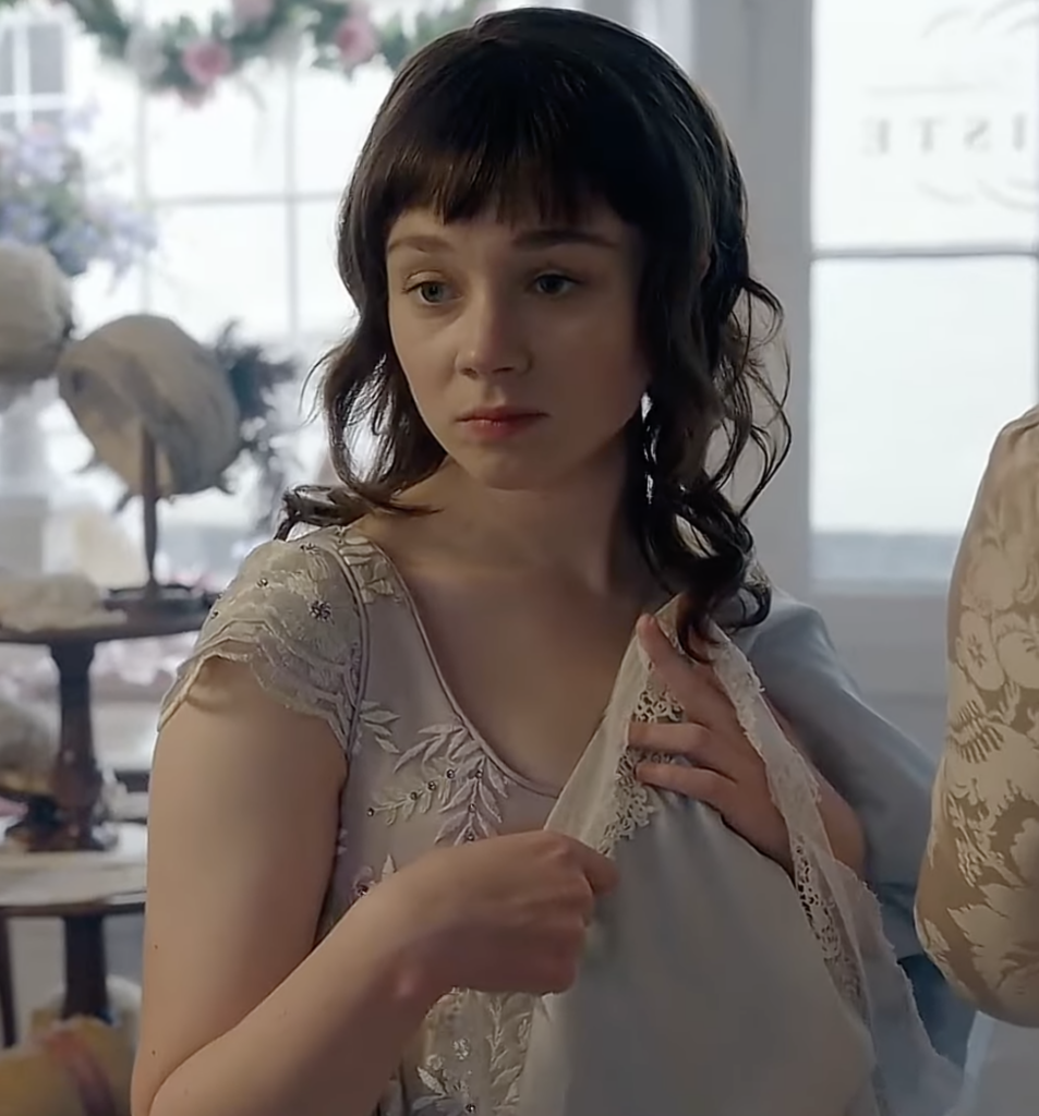 Claudia Jessie as Eloise Bridgerton, Season 1 Bridgerton (2020), Best Costumes, Gowns, Dresses, and Outfits