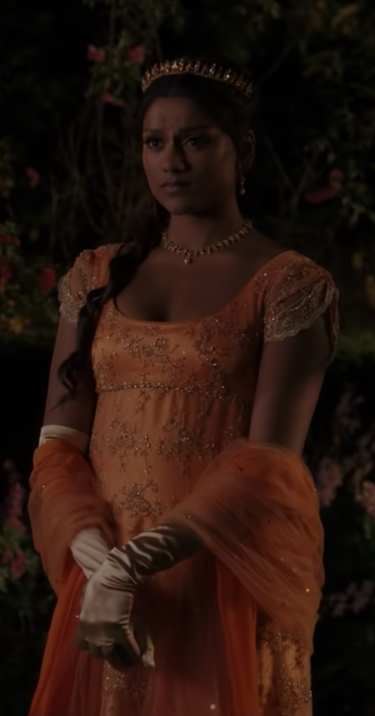 Simone Ashley as Kate Sharma Season 2 Bridgerton (2020-2022), Best Costumes, Gowns, Dresses, and Outfits