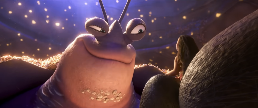 Tamatoa's Villain song is Shiny, Moana (2016)