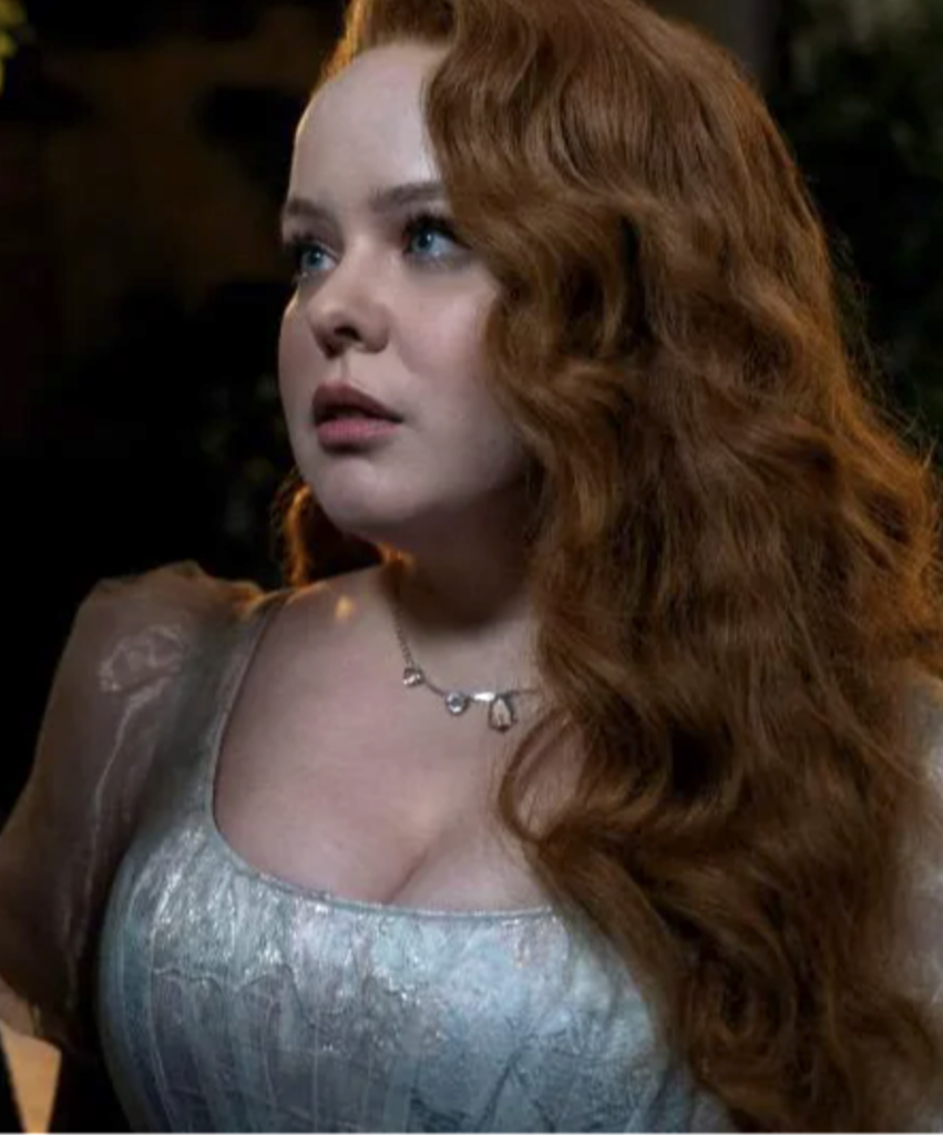 Nicola Coughlan as Penelope Featherington, Season 3 "Bridgerton" (2020-2024), Best Costumes, Gowns, Dresses, and Outfits, Moonlight Kiss Dress