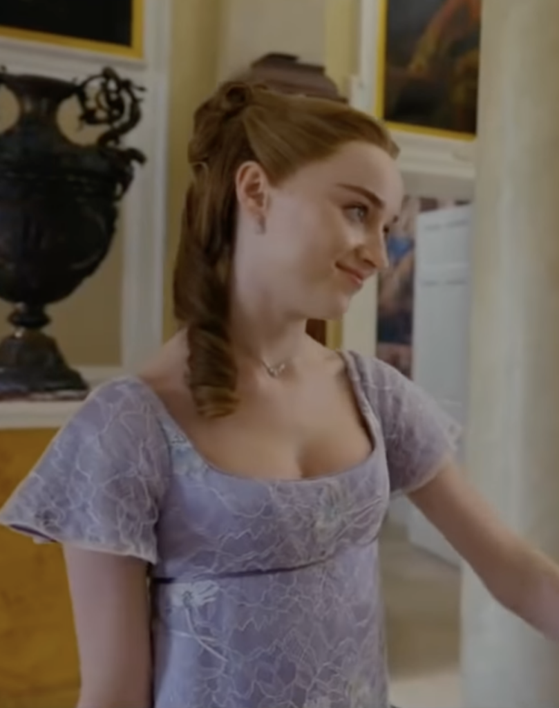 Phoebe Dynevor as Daphne Basset Duchess of Hasting, Season 2 Bridgerton (2020-2022), Best Costumes, Gowns, Dresses, and Outfits, purple dress