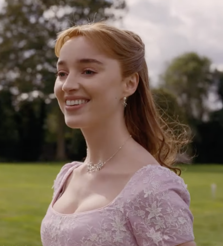 Phoebe Dynevor as Daphne Basset Duchess of Hasting, Season 2 Bridgerton (2020-2022), Best Costumes, Gowns, Dresses, and Outfits, Epilogue