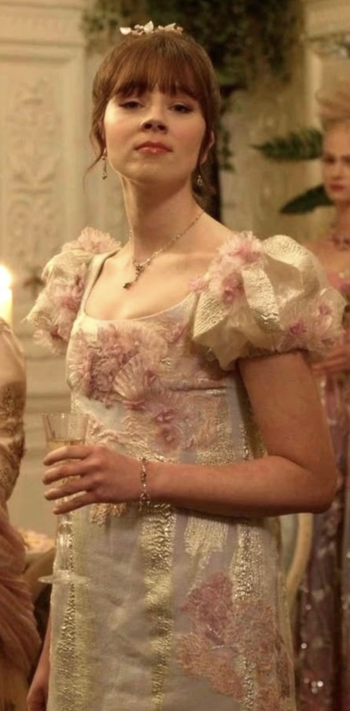Claudia Jessie as Eloise Bridgerton, Season 3 "Bridgerton" (2020-2024), Best Costumes, Gowns, Dresses, and Outfits, Engagement Party Gown