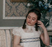 Ruby Stokes as Francesca Bridgerton Season 1 and 2 Bridgerton (2020-2022), Best Costumes, Gowns, Dresses, and Outfits,