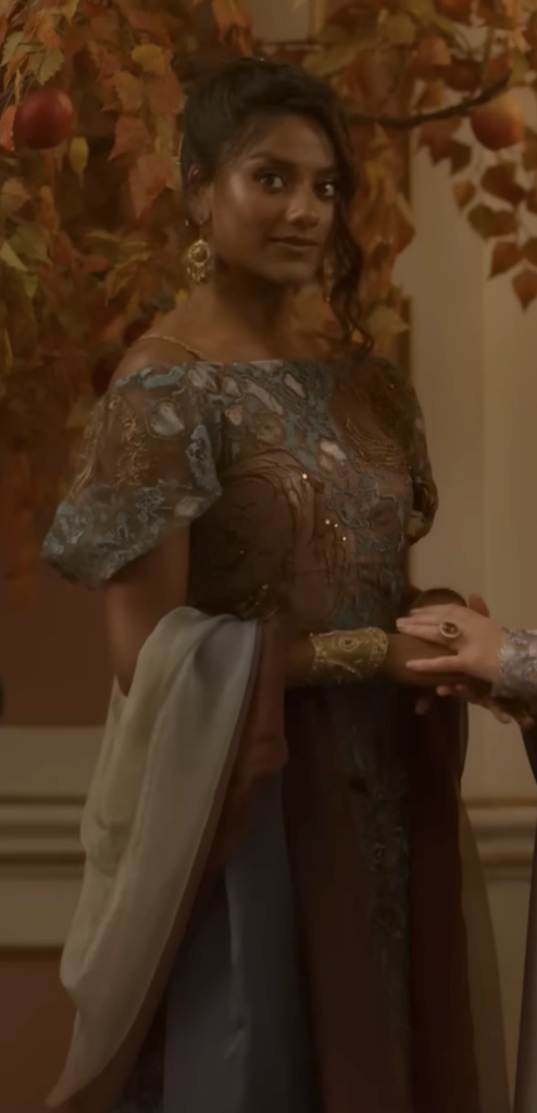 Simone Ashley as Kate Sharma Bridgerton Season 3 "Bridgerton" (2020-2024), The Viscountess Best Costumes, Gowns, Dresses, and Outfits, Danbury Ball Gown