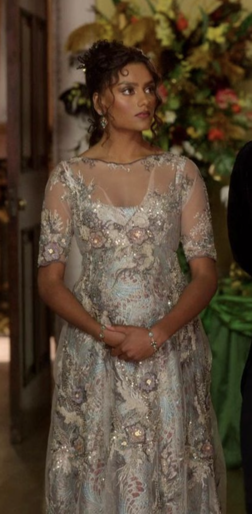 Simone Ashley as Kate Sharma Bridgerton Season 3 "Bridgerton" (2020-2024), The Viscountess Best Costumes, Gowns, Dresses, and Outfits, Wedding Guest Outfit