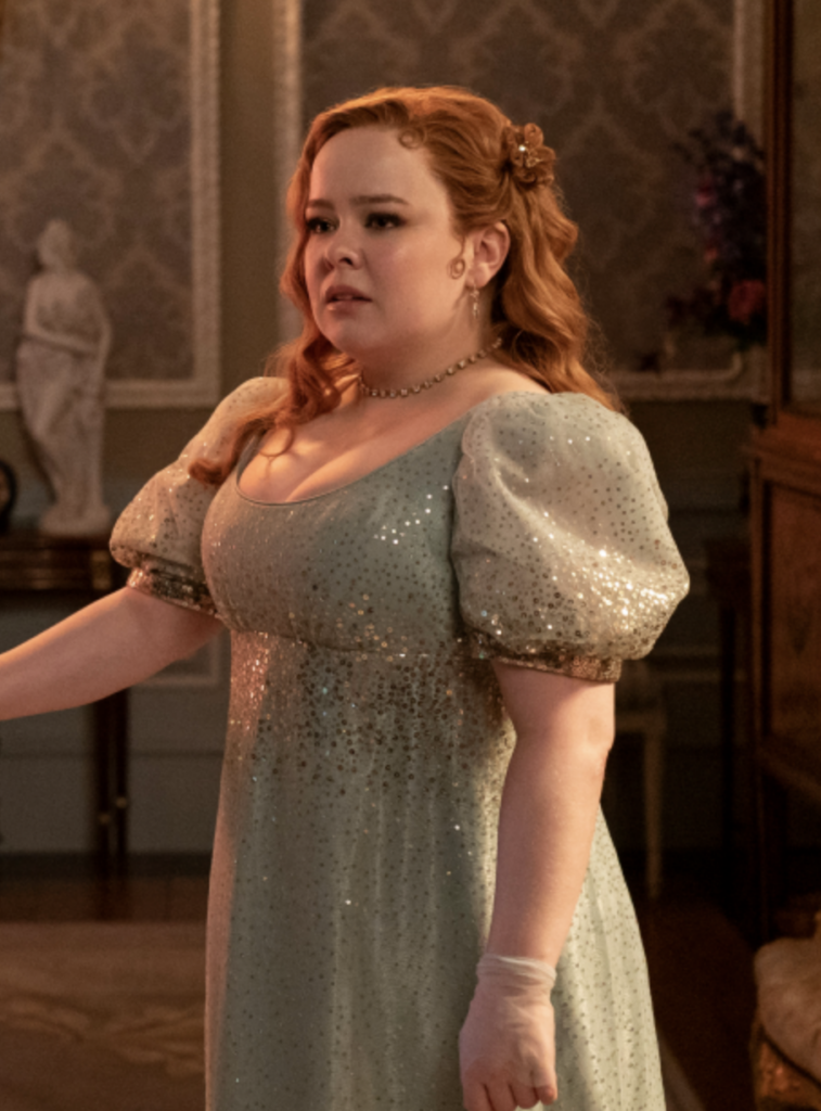 Nicola Coughlan as Penelope Featherington, Season 3 "Bridgerton" (2020-2024), Best Costumes, Gowns, Dresses, and Outfits, Queen's Ball Gown