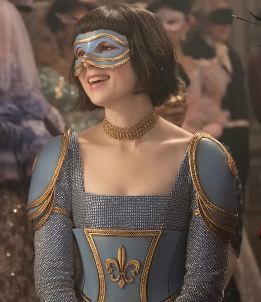 Claudia Jessie as Eloise as Joan of Arc Ranking the Costumes Masquerade Ball “Bridgerton” Season 4
