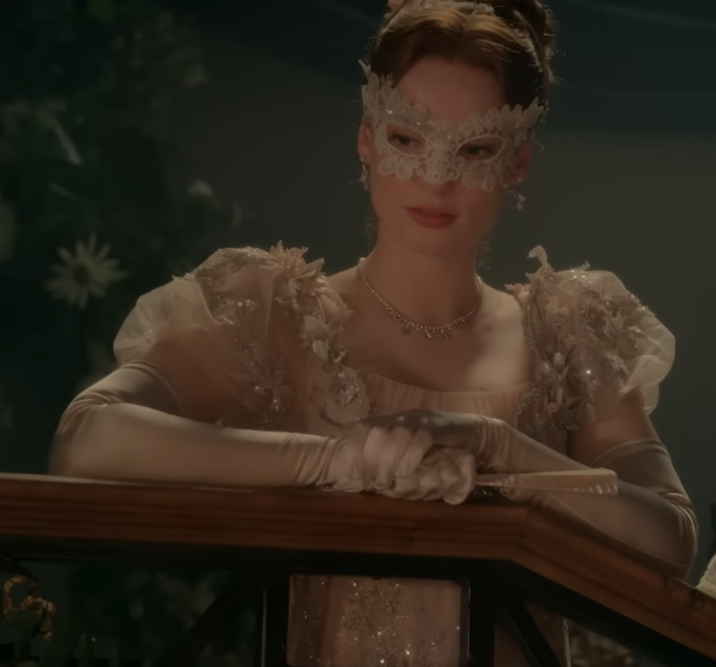 Hannah Dodd as Francesca Ranking the Costumes Masquerade Ball “Bridgerton” Season 4