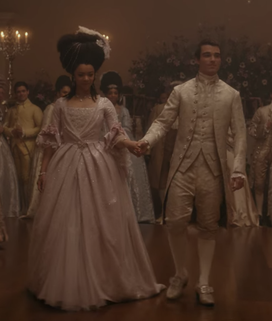 India Amarteifio as young Queen Charlotte in Netflix's “Queen Charlotte: A Bridgerton Story” The Danbury Ball Gown